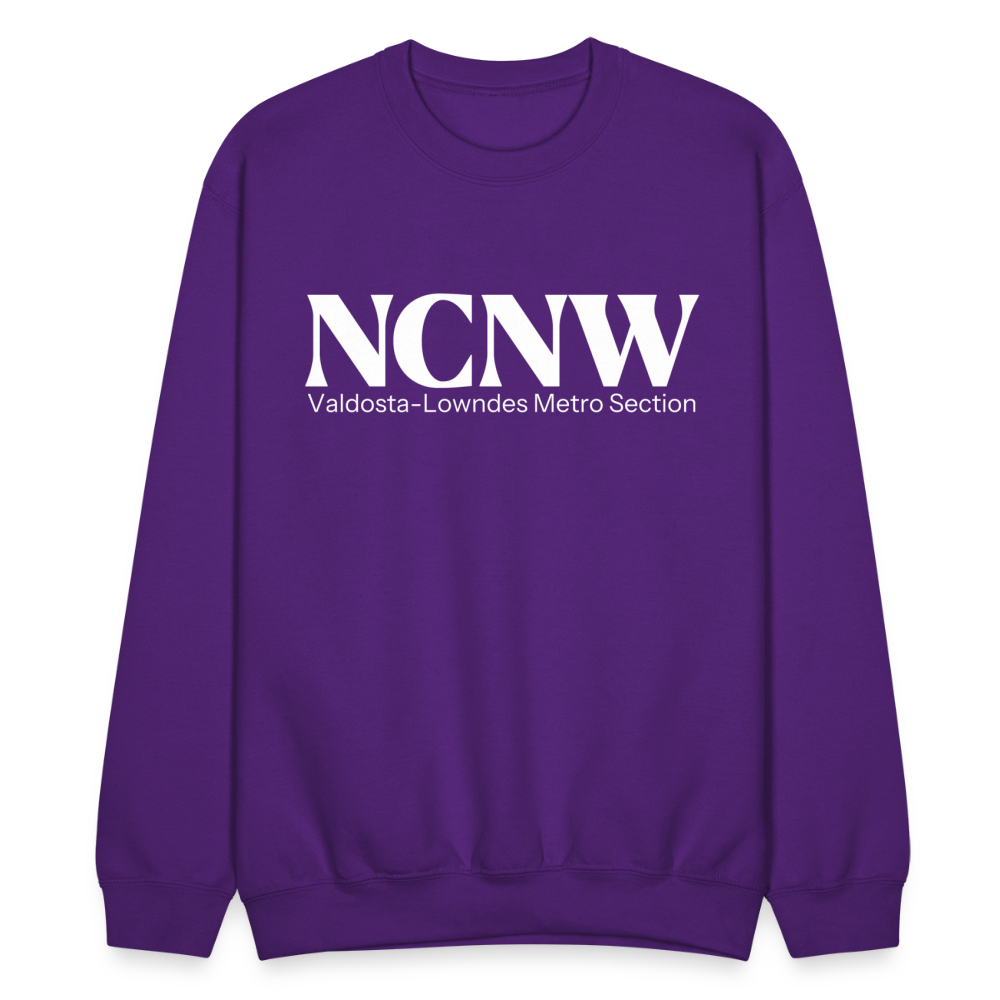 Valdosta-Lowndes Metropolitan Section NCNW Crewneck Sweatshirt - purple