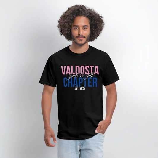 Valdosta Chapter of Jack and Jill (Pink & Blue) Unisex T-Shirt - black