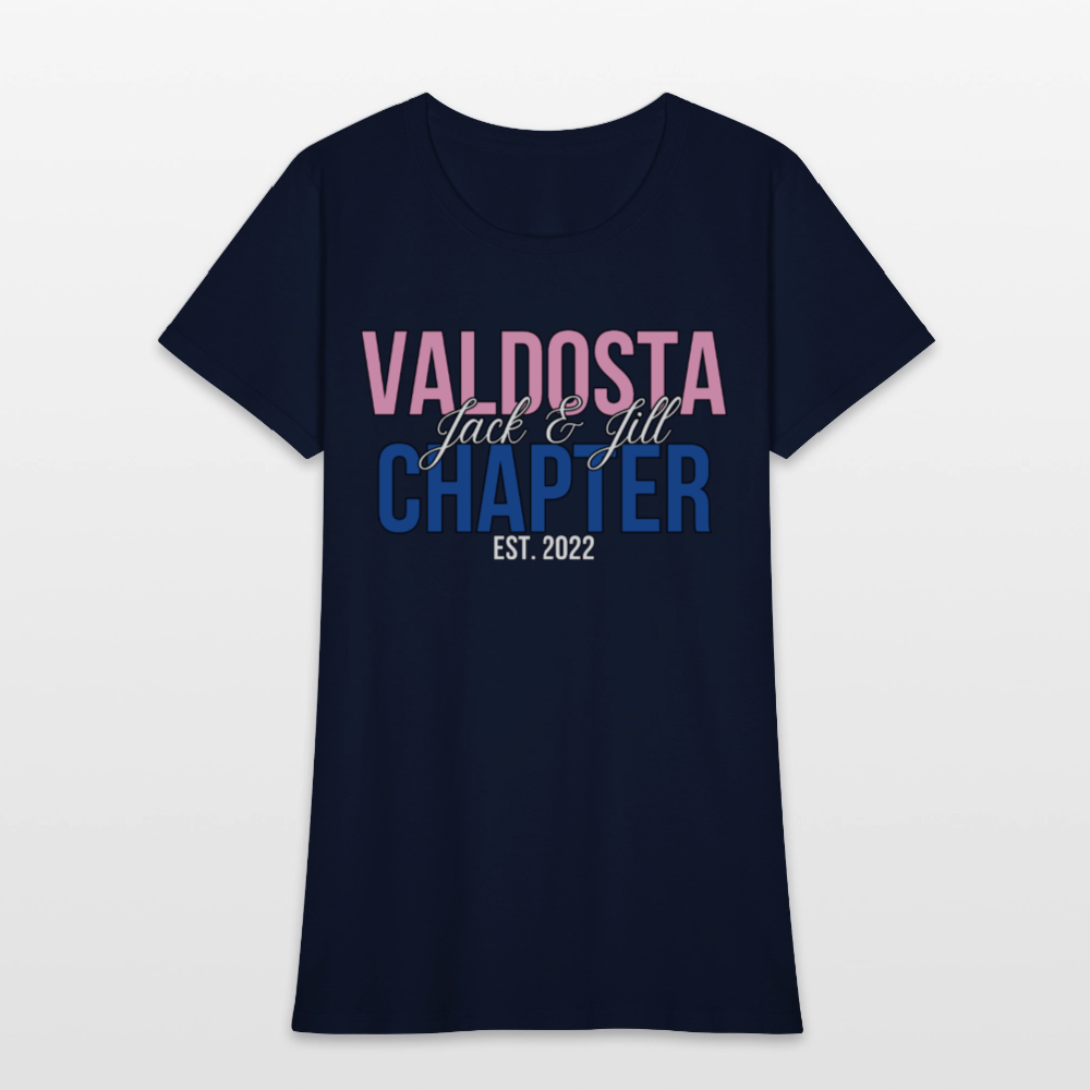 Valdosta Chapter of Jack and Jill Pink and Blue Women's T-Shirt - navy