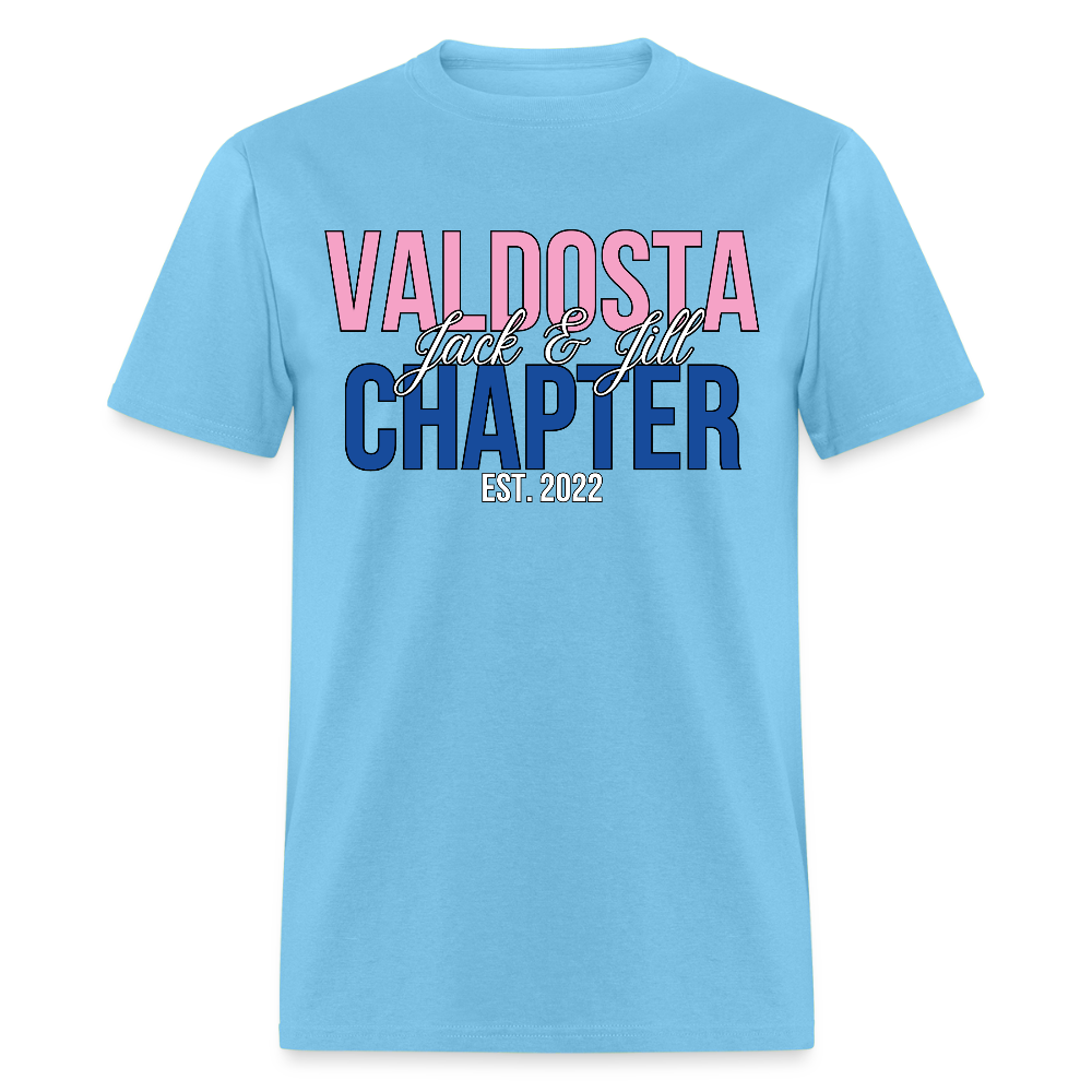Valdosta Chapter of Jack and Jill (Pink & Blue) Unisex T-Shirt - aquatic blue