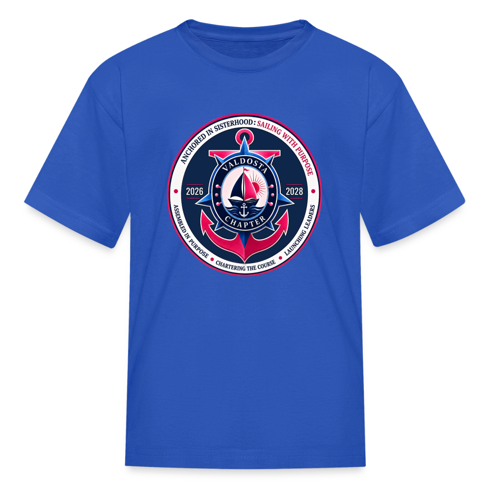Valdosta JJOA 2026-2028 Theme Emblem Kids' T-Shirt - royal blue
