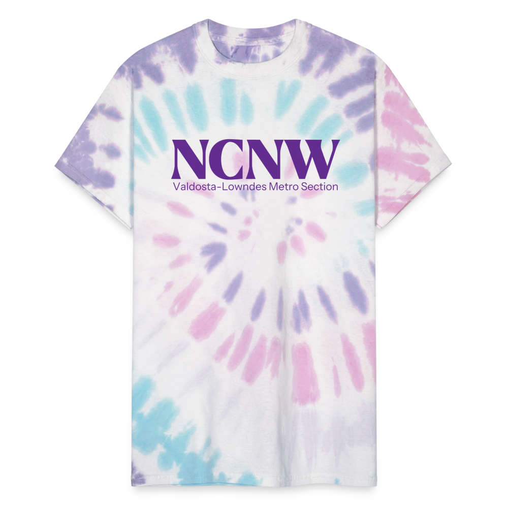 NCNW Valdosta-Lowndes Metro Section Unisex Tie Dye T-Shirt - Pastel Spiral