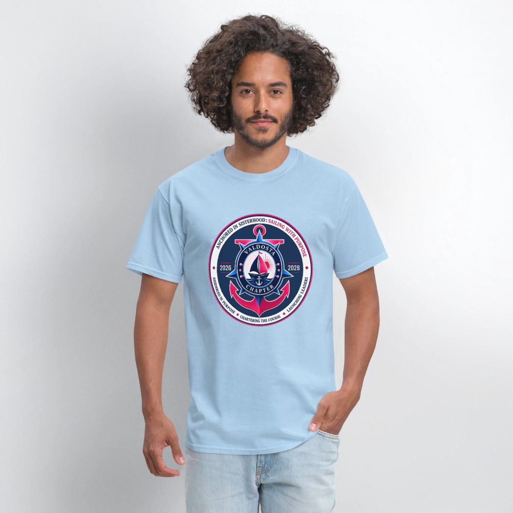 JJOA 2026-2028 Navy Theme Emblem Unisex Shirt - powder blue