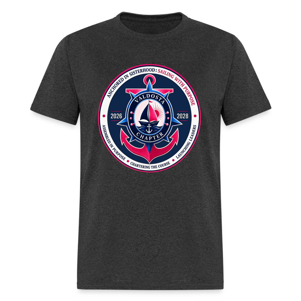 JJOA 2026-2028 Navy Theme Emblem Unisex Shirt - heather black