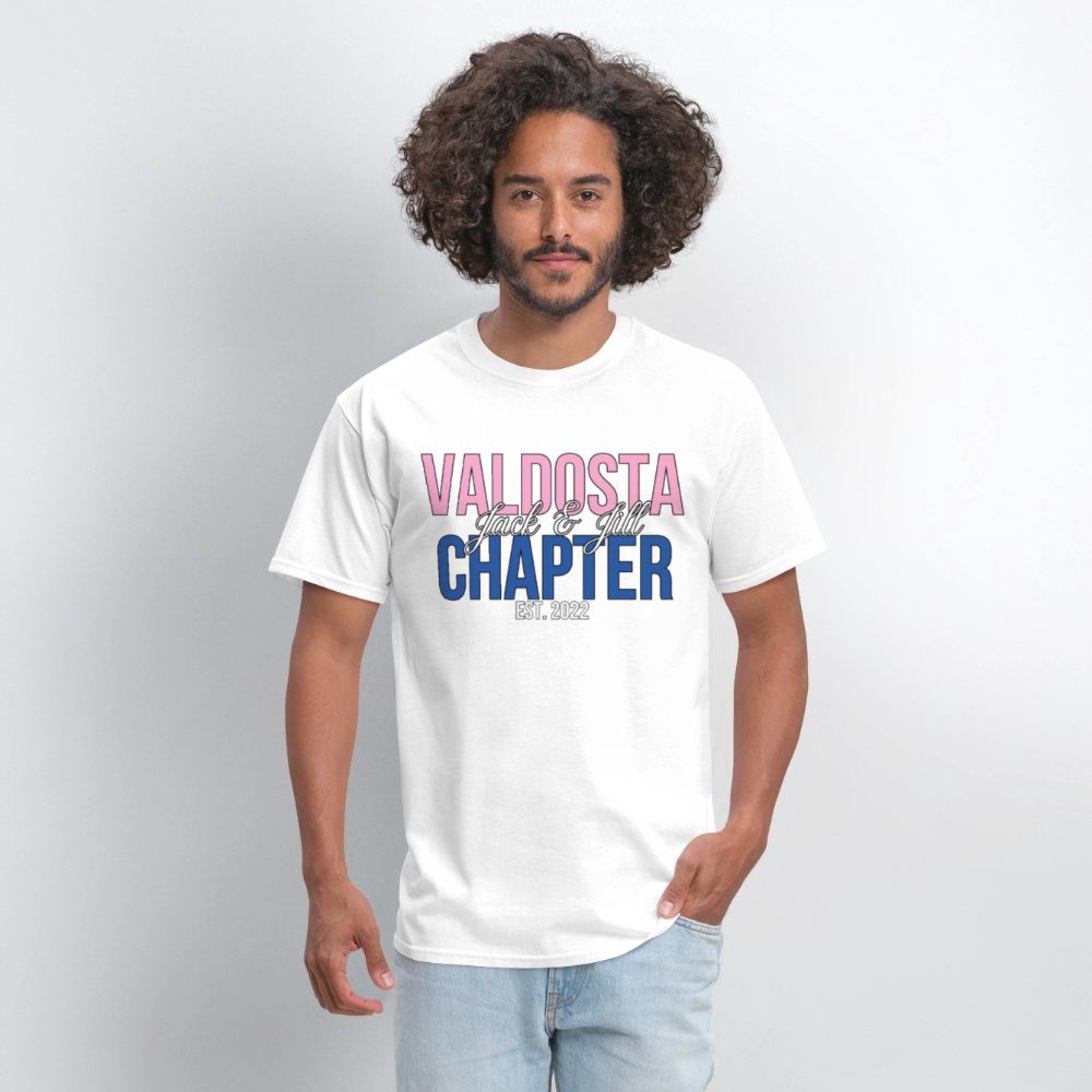 Valdosta Chapter of Jack and Jill (Pink & Blue) Unisex T-Shirt - white