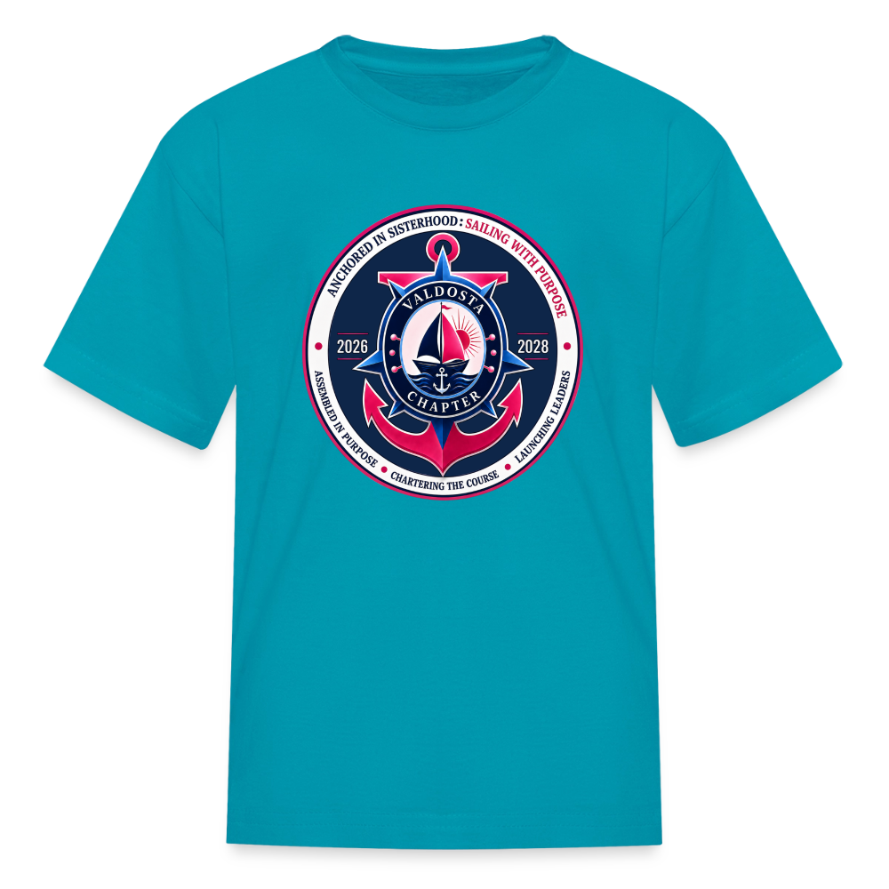Valdosta JJOA 2026-2028 Theme Emblem Kids' T-Shirt - turquoise