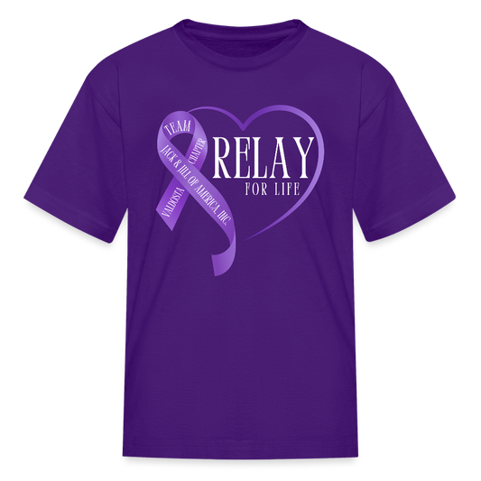 Valdosta JJOA Relay For Life Kids' T-Shirt - purple