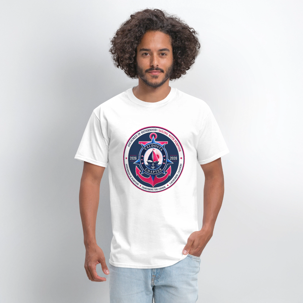 JJOA 2026-2028 Navy Theme Emblem Unisex Shirt - white