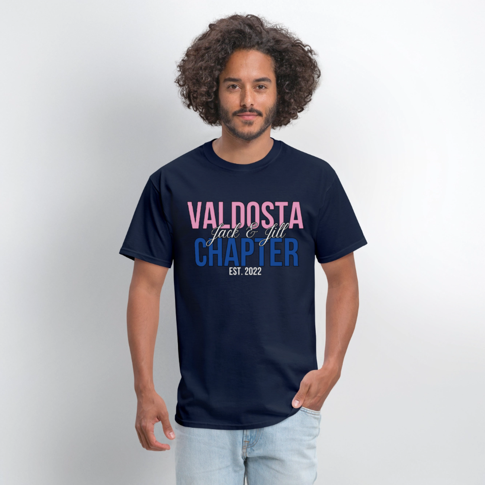 Valdosta Chapter of Jack and Jill (Pink & Blue) Unisex T-Shirt - navy