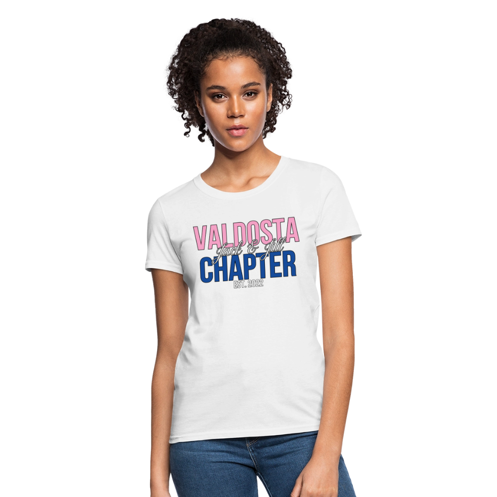 Valdosta Chapter of Jack and Jill Pink and Blue Women's T-Shirt - white