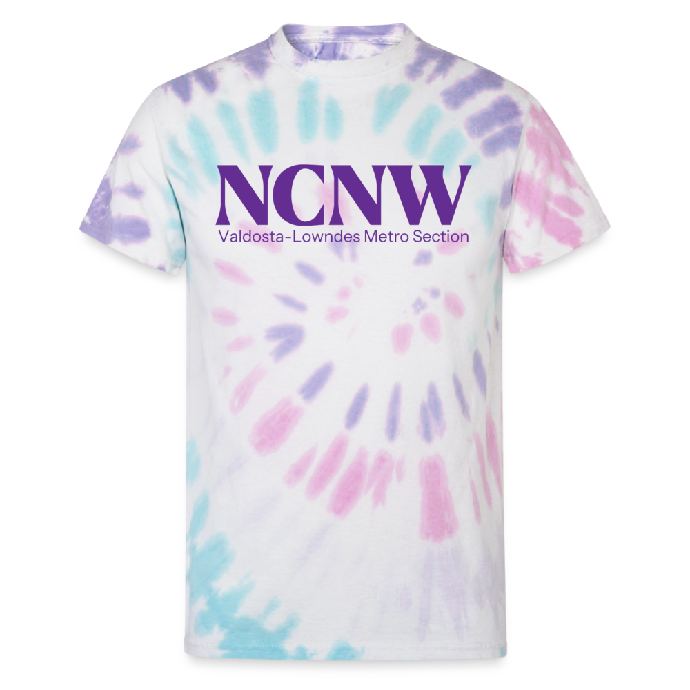 NCNW Valdosta-Lowndes Metro Section Unisex Tie Dye T-Shirt - Pastel Spiral