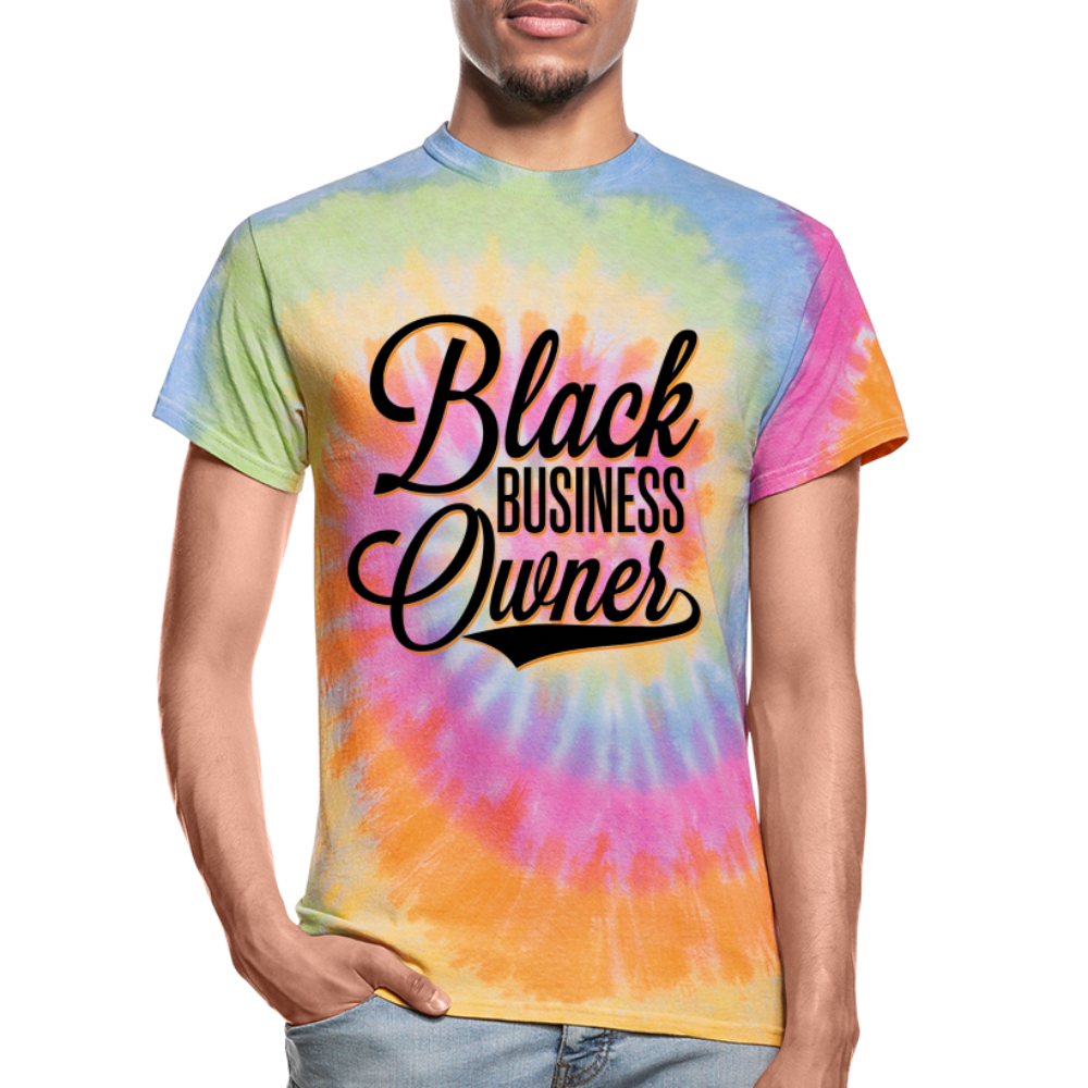 Black Business Owner Unisex Tie Dye T-Shirt - rainbow