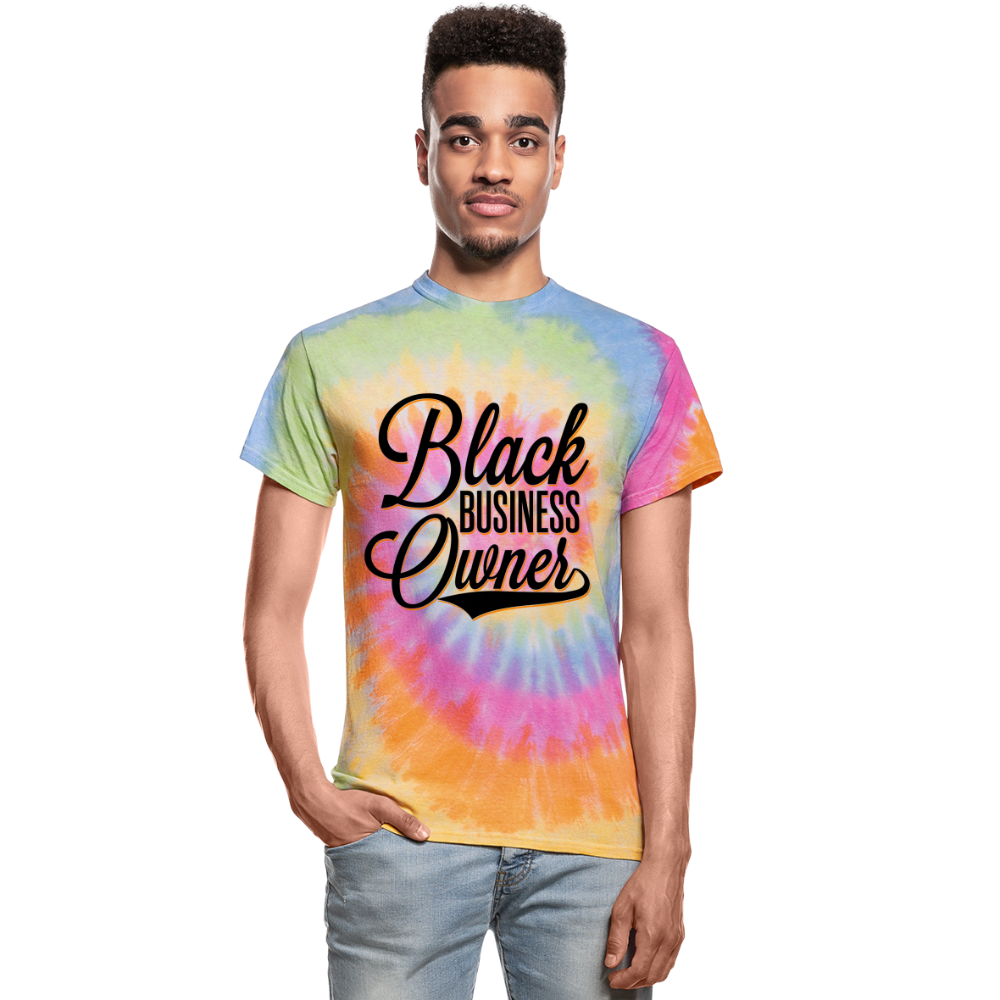 Black Business Owner Unisex Tie Dye T-Shirt - rainbow