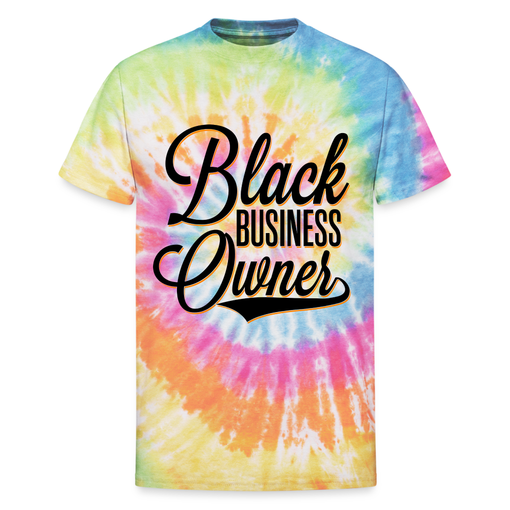Black Business Owner Unisex Tie Dye T-Shirt - rainbow