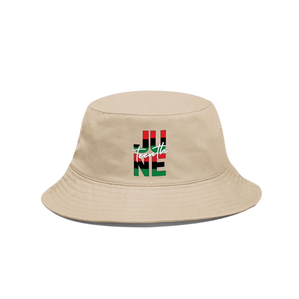 Juneteenth RBG Squared Bucket Hat - cream