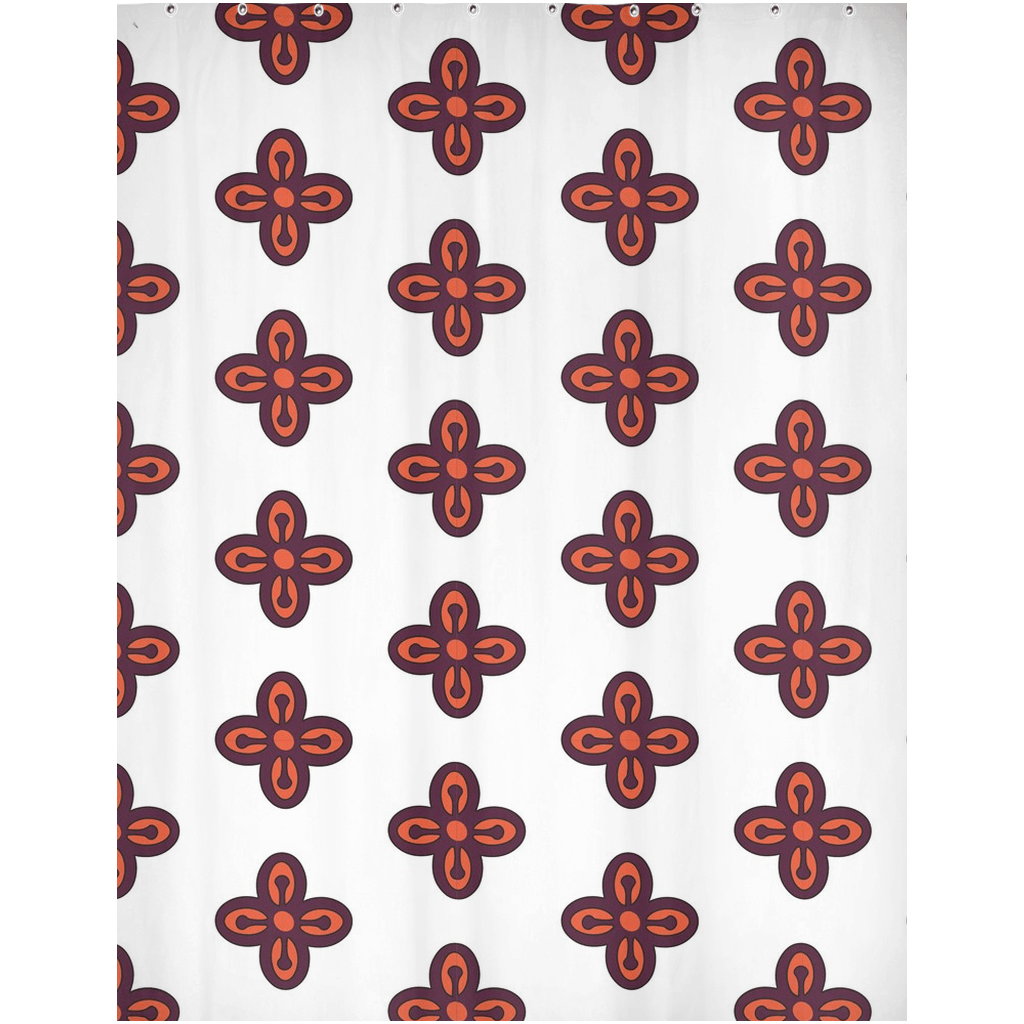 Bese Saka Adinkra Symbol Shower Curtain - Chocolate Ancestor