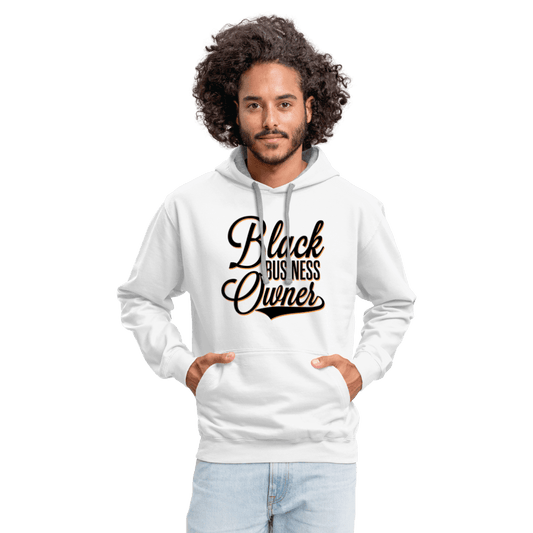 Black Business Owner Unisex Contrast Hoodie - Chocolate Ancestor