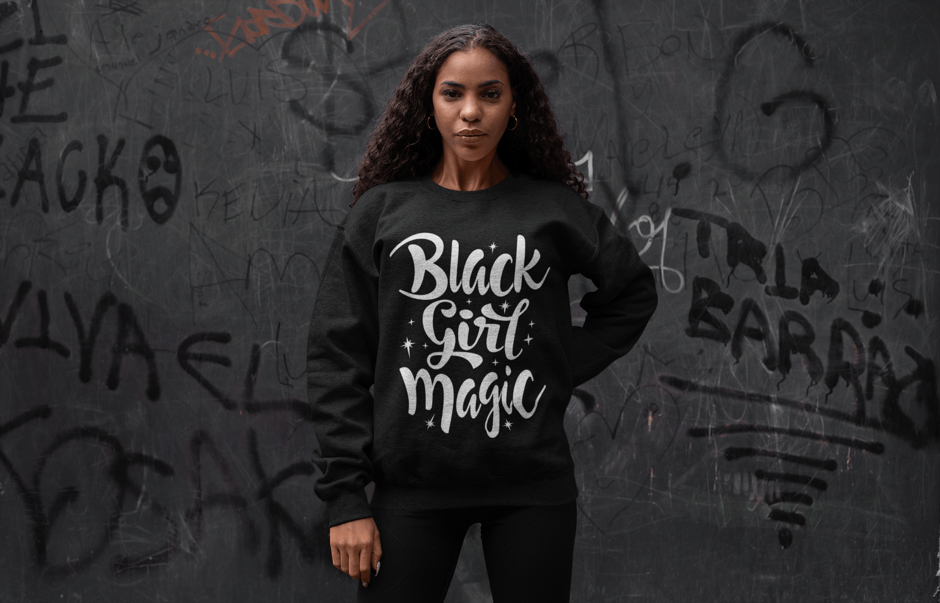 Black Girl Magic Sweatshirt - Chocolate Ancestor
