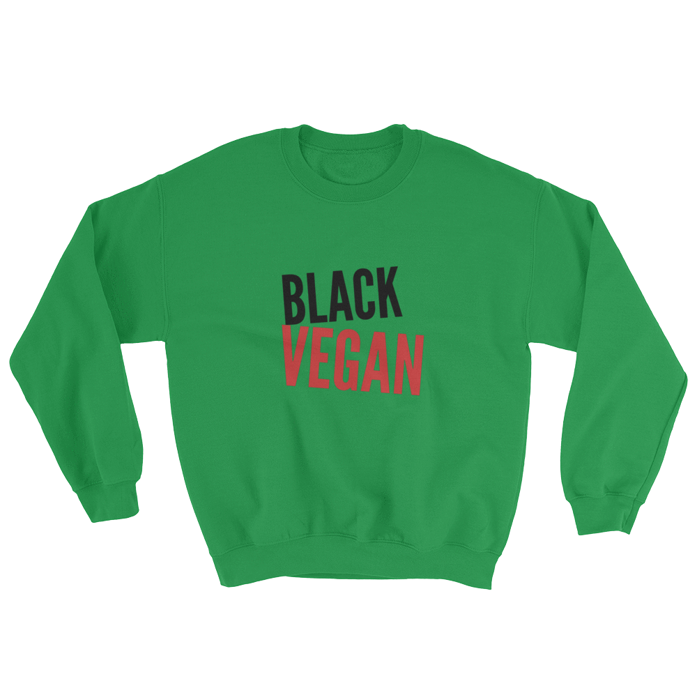 Black Vegan Unisex Crewneck Sweatshirt - Chocolate Ancestor