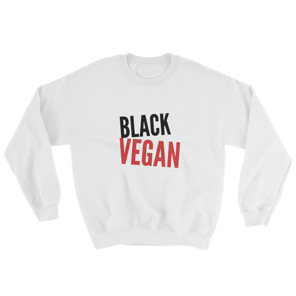 Black Vegan Unisex Crewneck Sweatshirt - Chocolate Ancestor