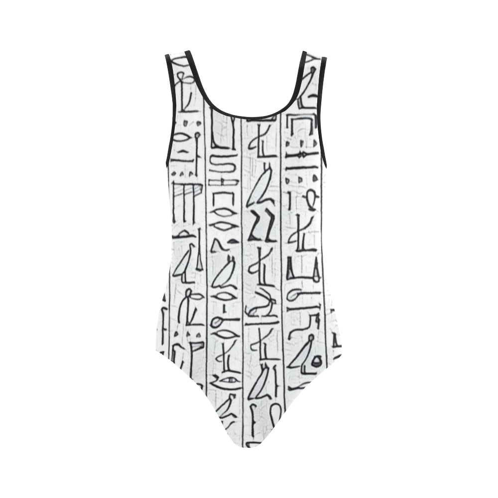 Egyptian Hieroglyphics One Piece Swimsuit - Chocolate Ancestor