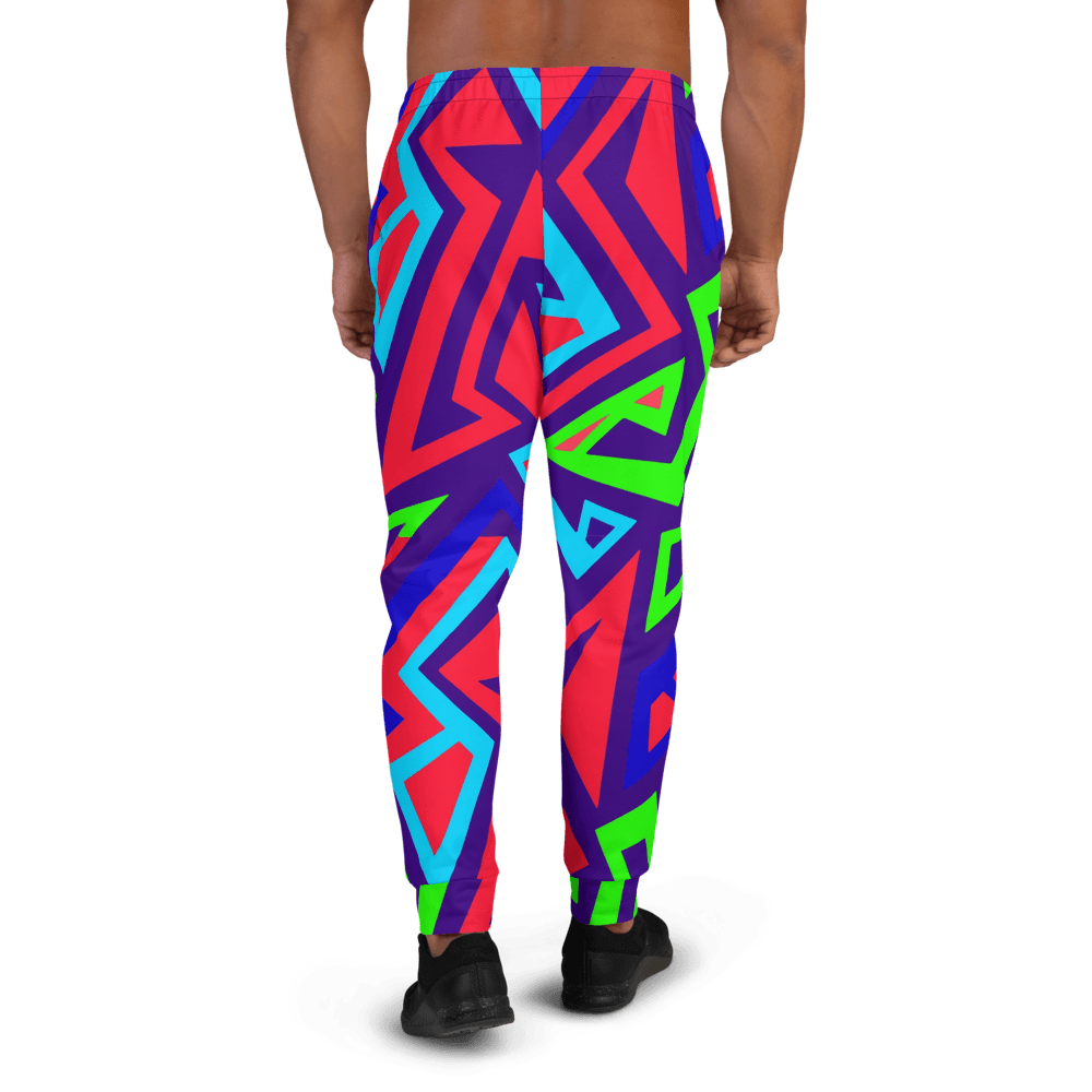 Electric Geometric Unisex Joggers - Chocolate Ancestor