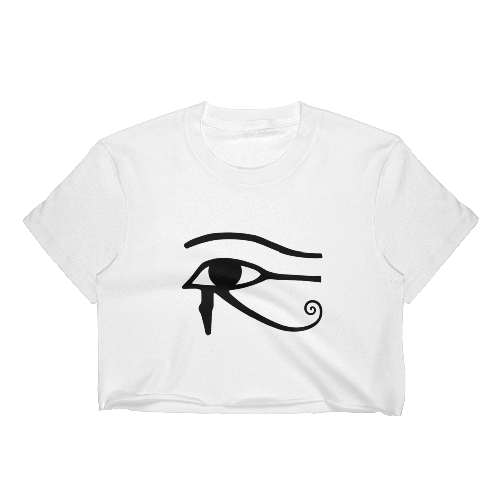 Eye of Horus Ladies Crop Top - Chocolate Ancestor