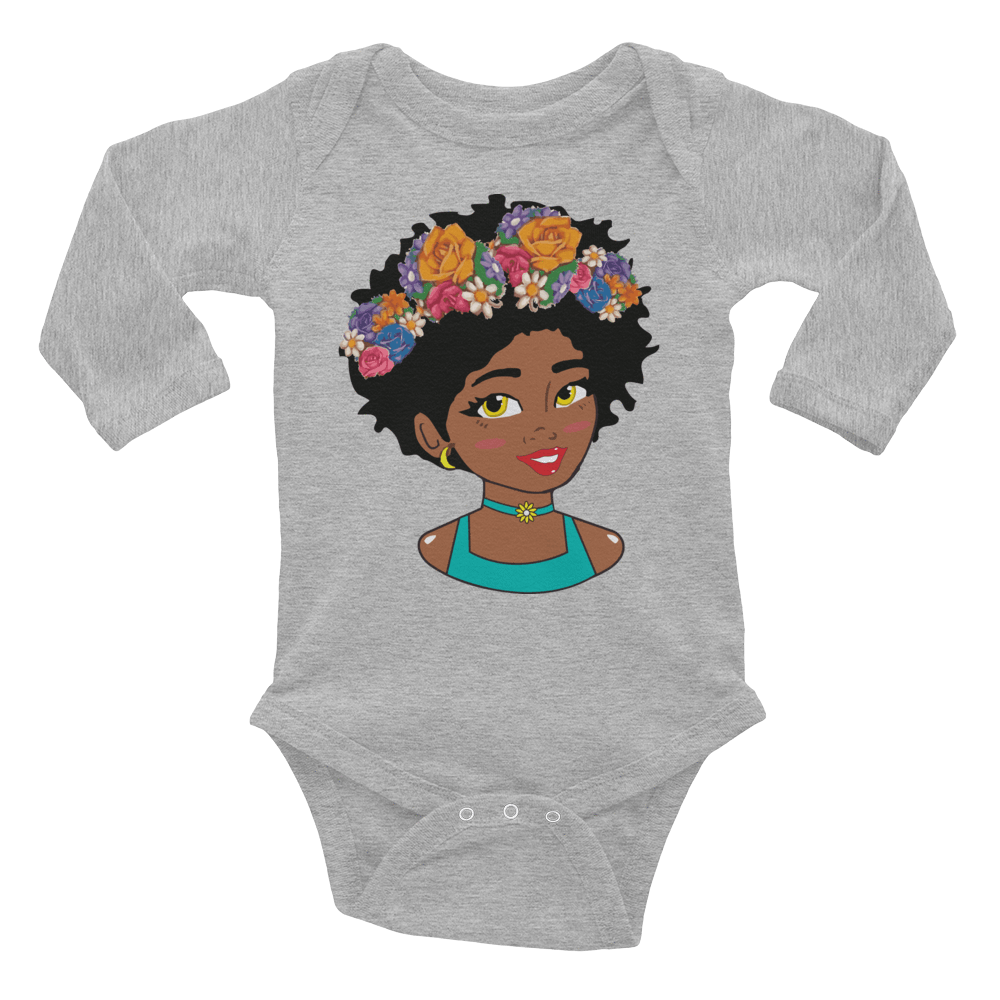 Filter Diva Infant Long Sleeve Bodysuit - Chocolate Ancestor