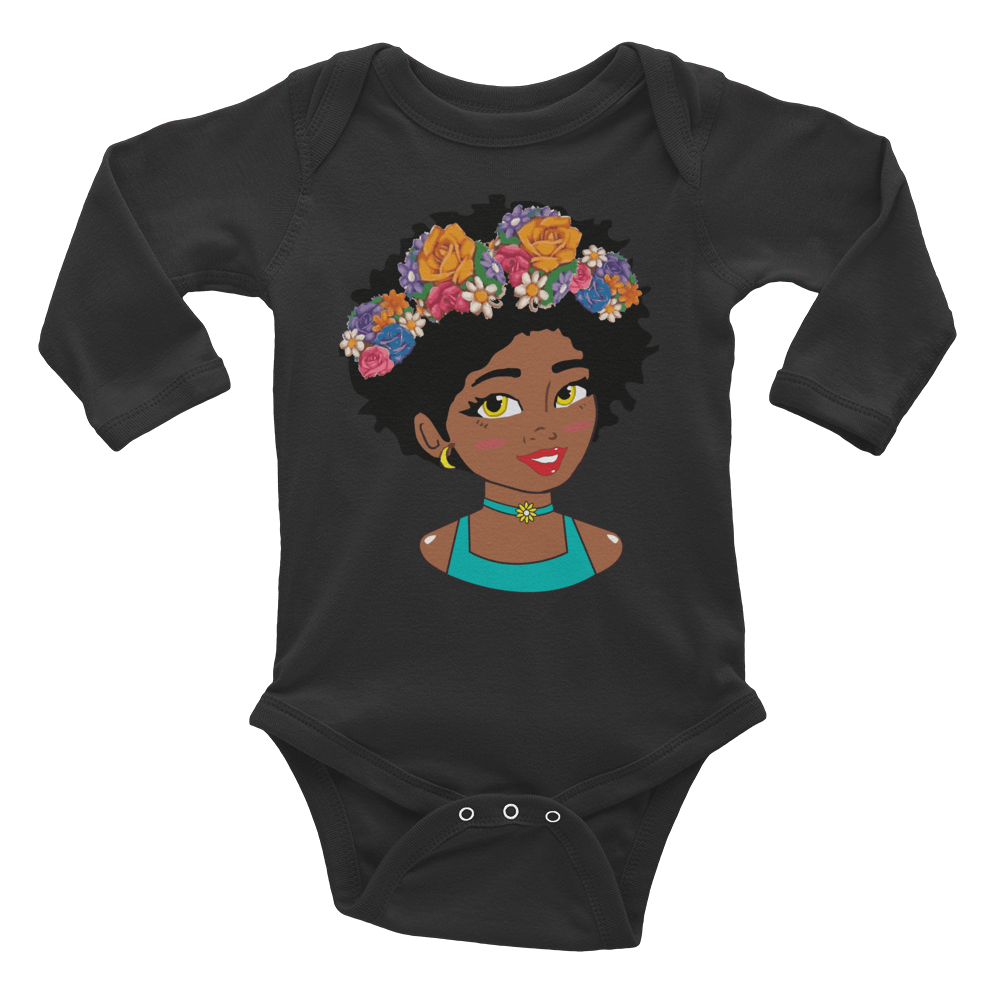 Filter Diva Infant Long Sleeve Bodysuit - Chocolate Ancestor