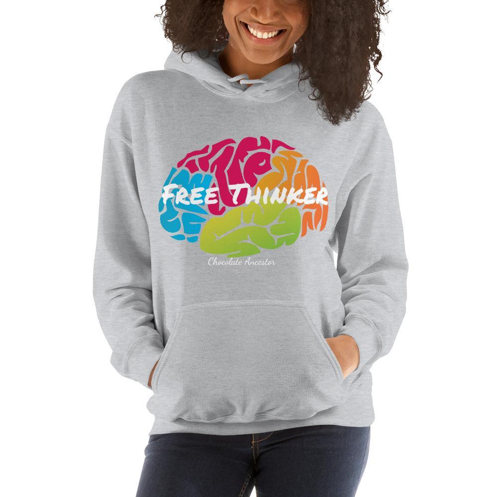 Free Thinker Hooded Unisex Sweatshirt - Chocolate Ancestor