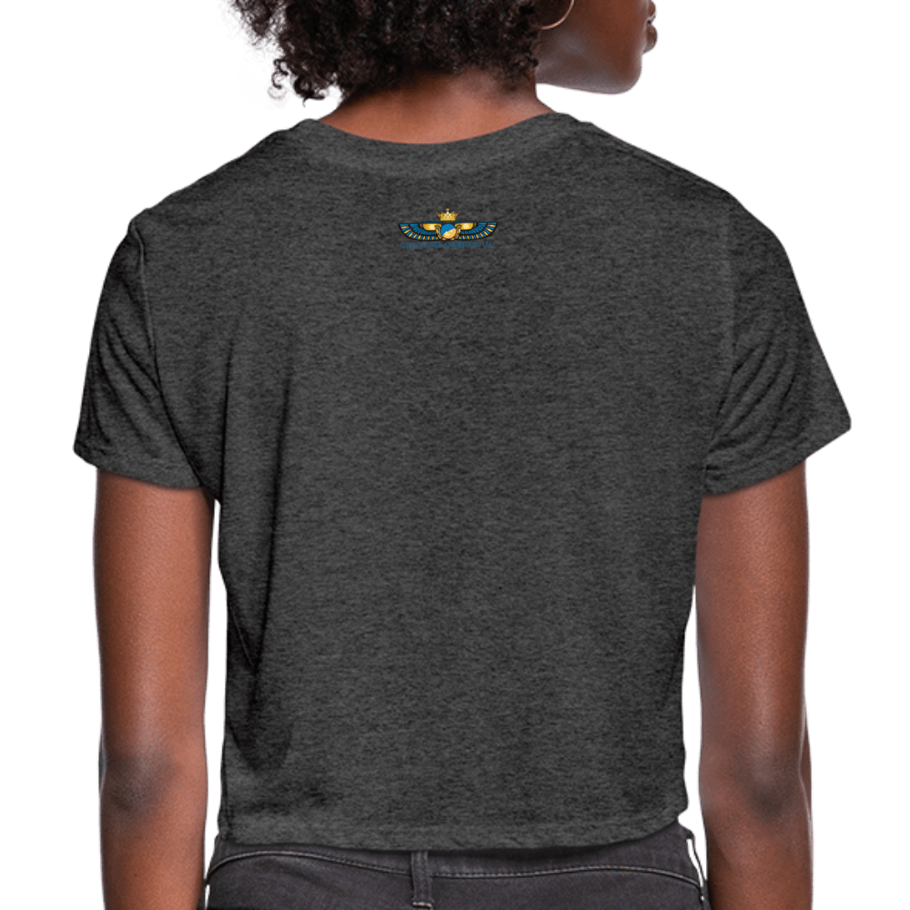 Free Thinker Women's Crop Top (Style 2) - Chocolate Ancestor