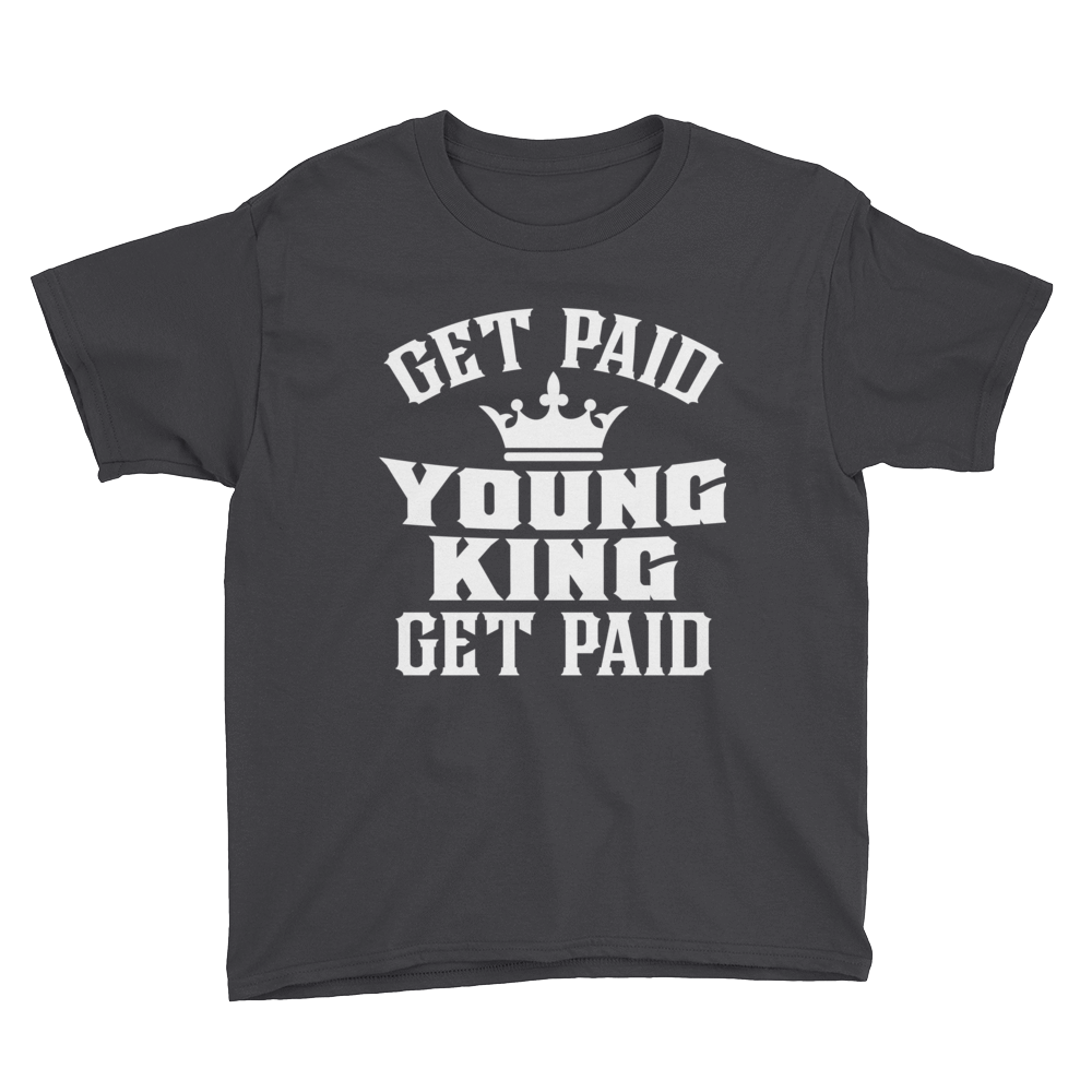 Get Paid Young King Get Paid Youth Short Sleeve T-Shirt - Chocolate Ancestor