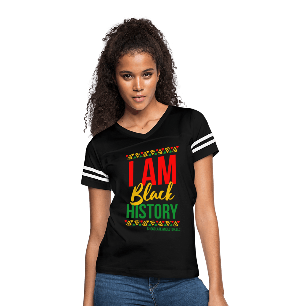 I Am Black History Women’s Vintage Sport T-Shirt - Chocolate Ancestor