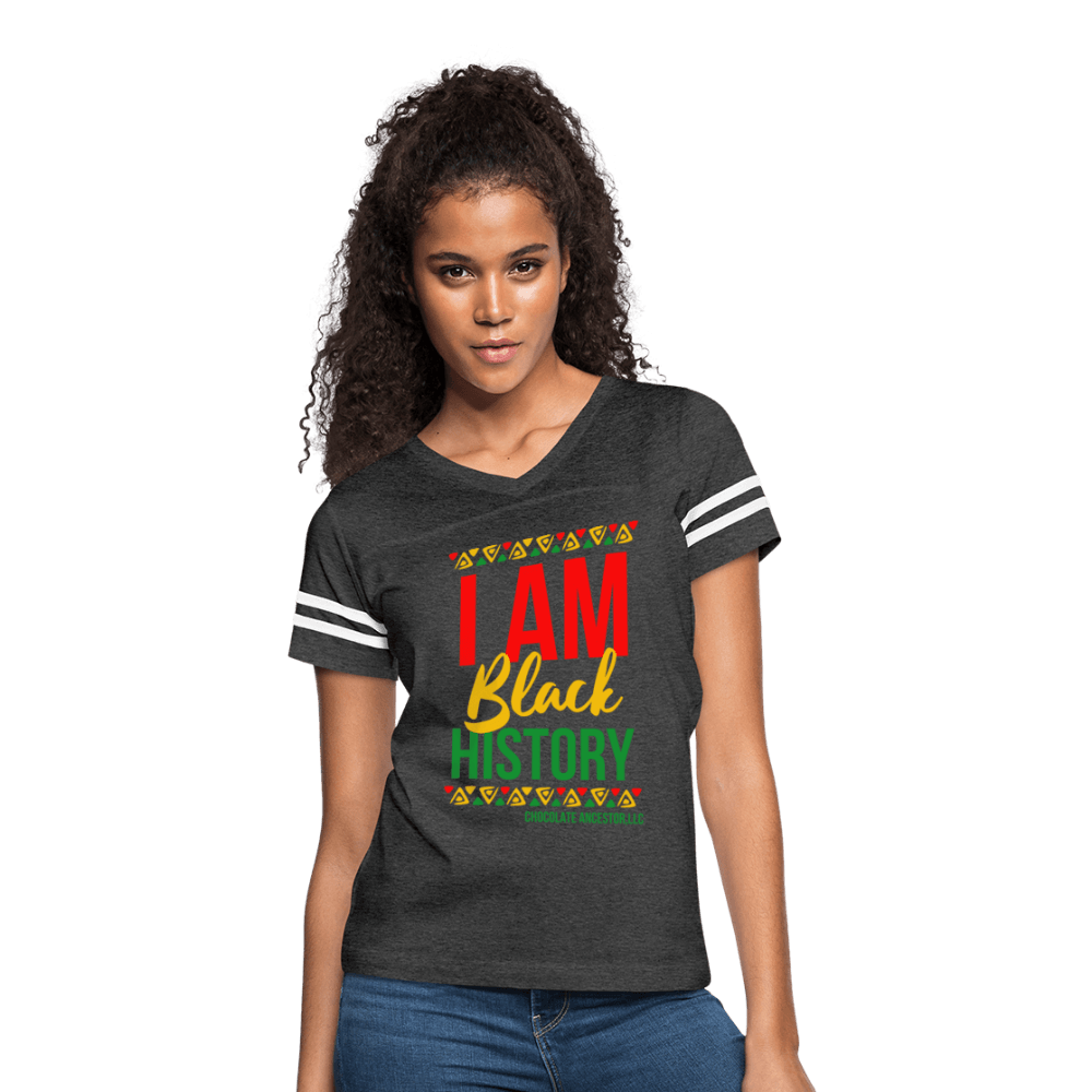 I Am Black History Women’s Vintage Sport T-Shirt - Chocolate Ancestor