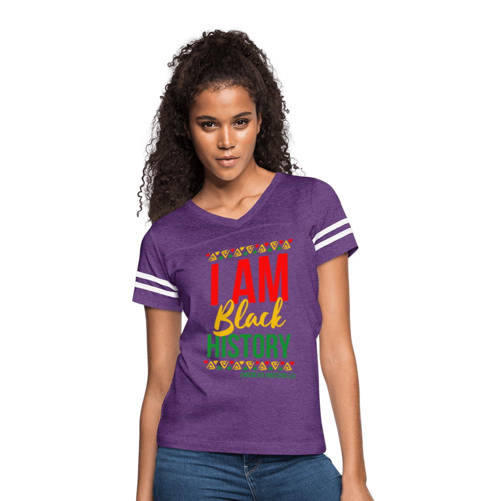 I Am Black History Women’s Vintage Sport T-Shirt - Chocolate Ancestor