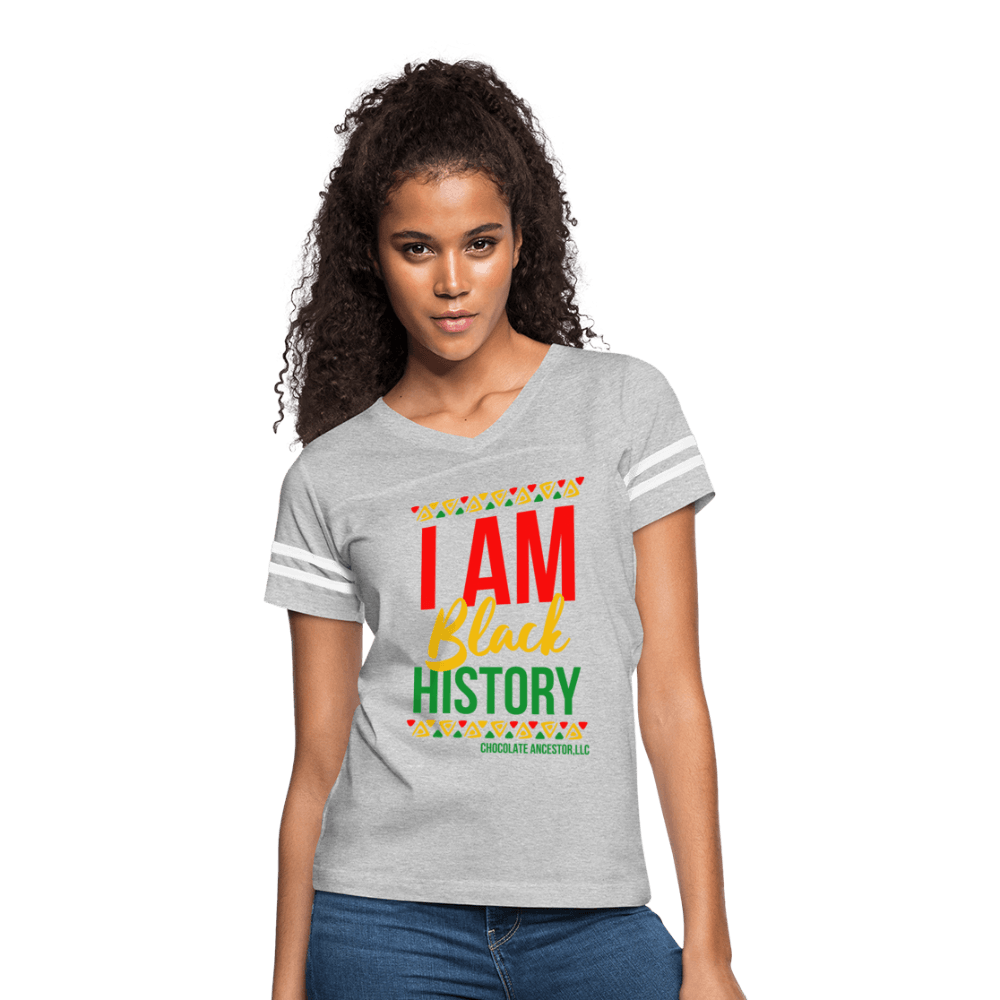 I Am Black History Women’s Vintage Sport T-Shirt - Chocolate Ancestor