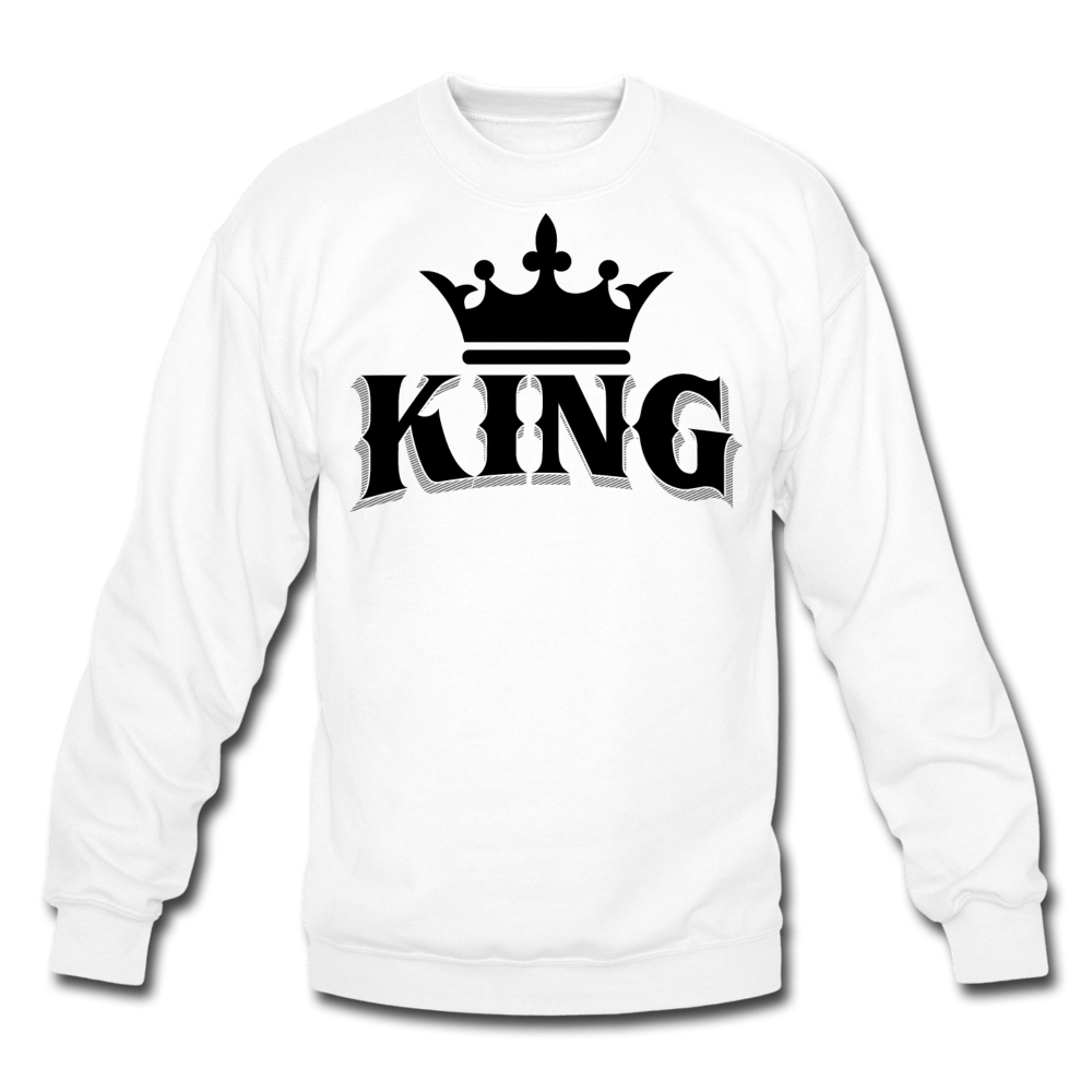 King w/ Crown (Black) Crewneck Sweatshirt (Style 2) - Chocolate Ancestor