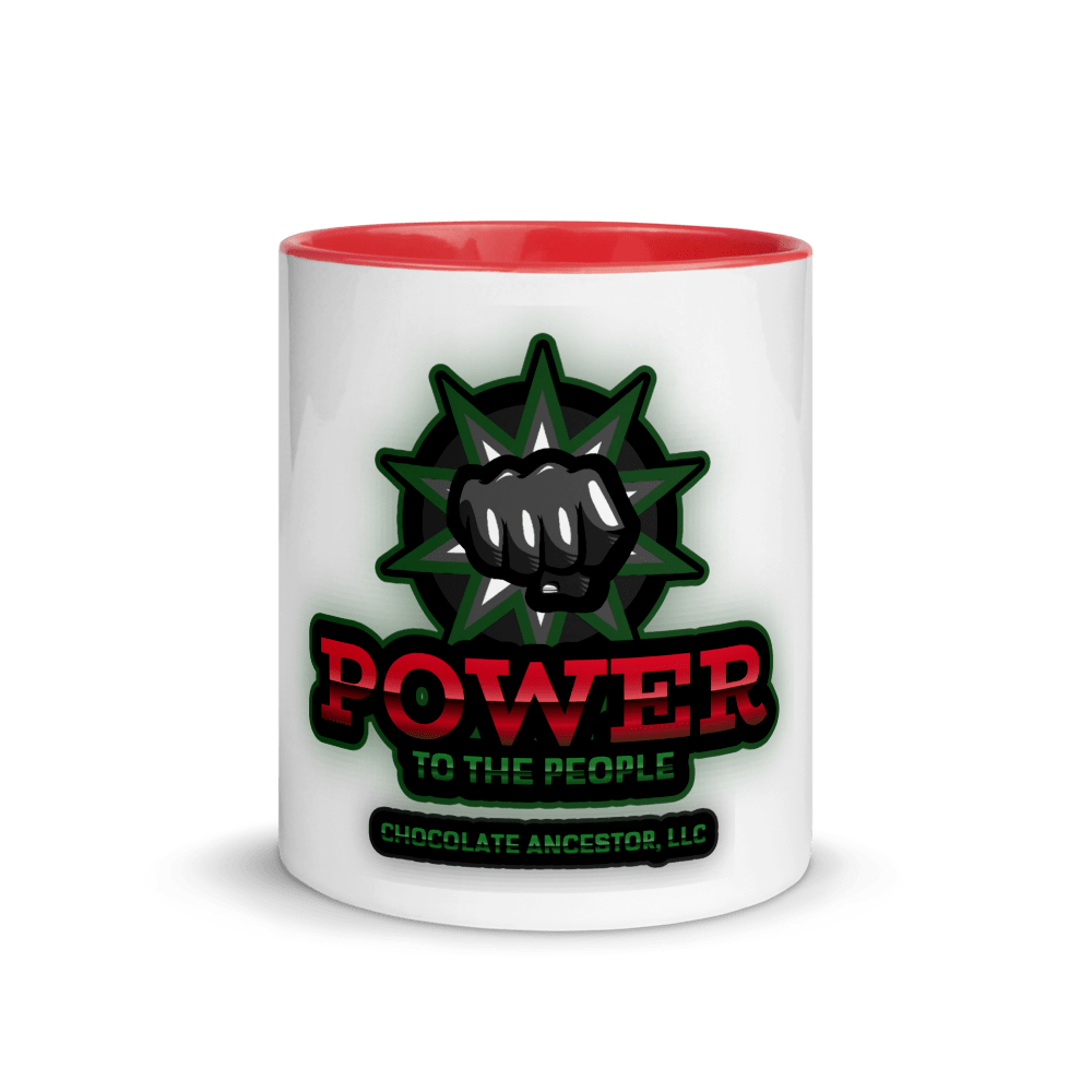 Power to the People Mug with Color Inside - Chocolate Ancestor