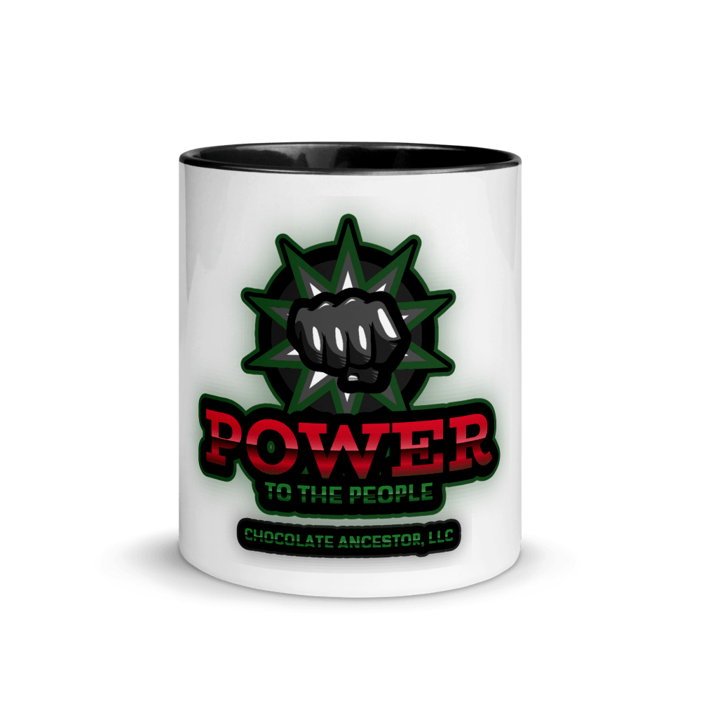 Power to the People Mug with Color Inside - Chocolate Ancestor