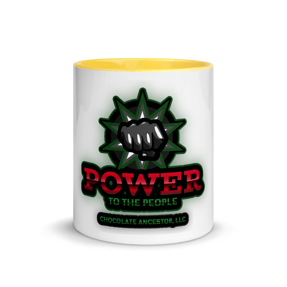 Power to the People Mug with Color Inside - Chocolate Ancestor