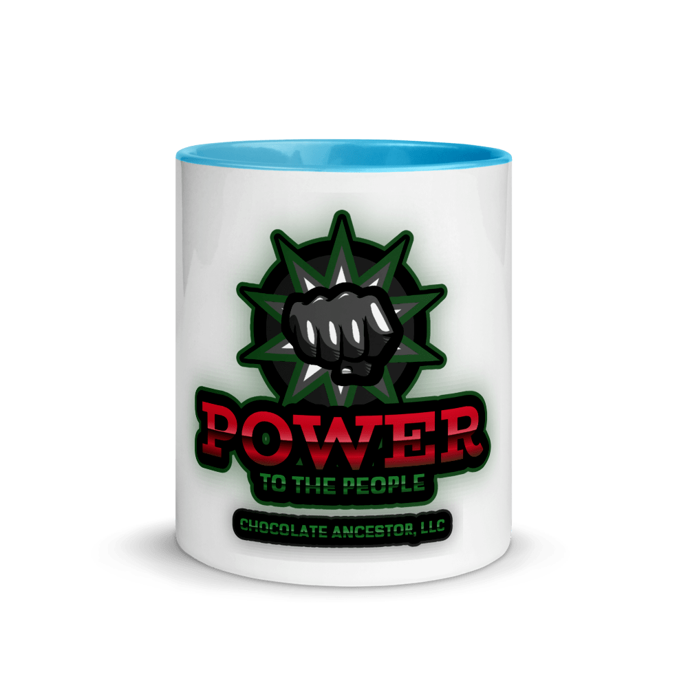 Power to the People Mug with Color Inside - Chocolate Ancestor