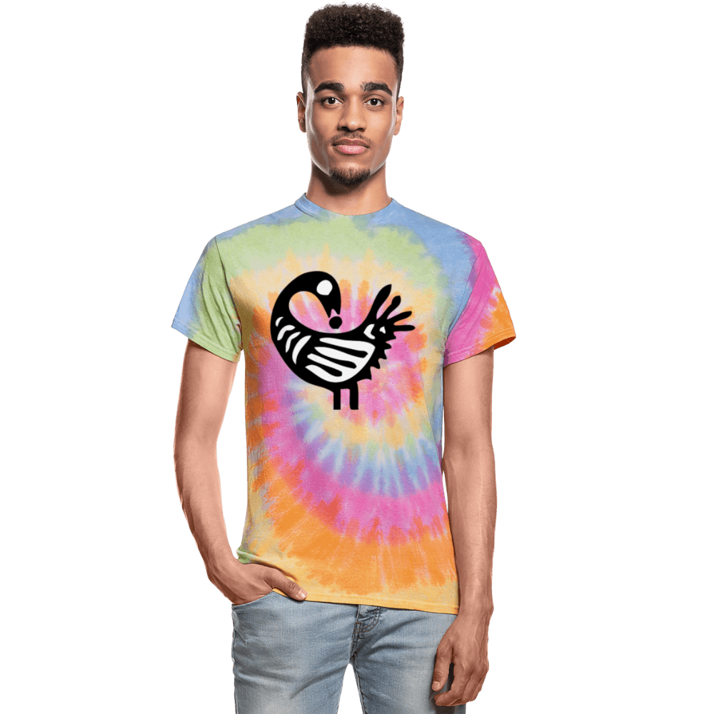 Sankofa Bird Unisex Tie Dye T-Shirt - Chocolate Ancestor