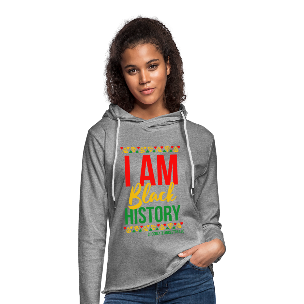 I Am Black History Unisex Lightweight Terry Hoodie - heather gray