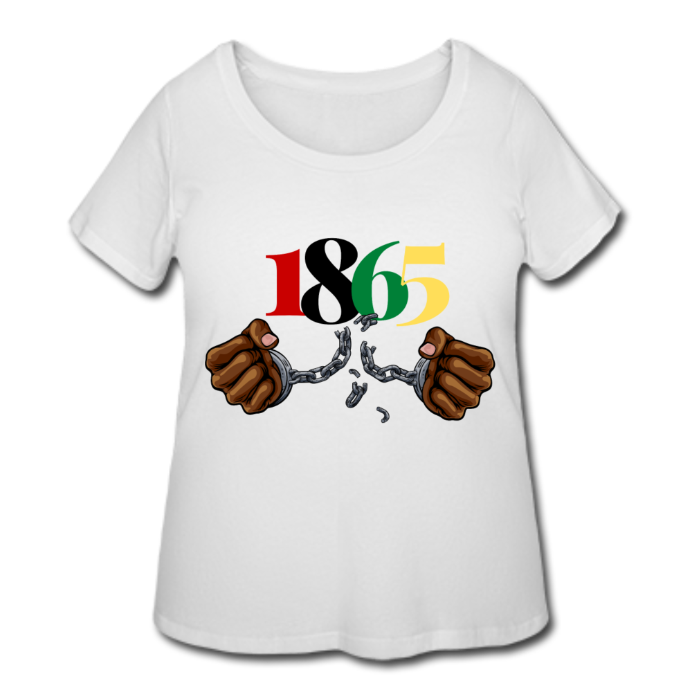 1865 Juneteenth Women’s Curvy T-Shirt - white