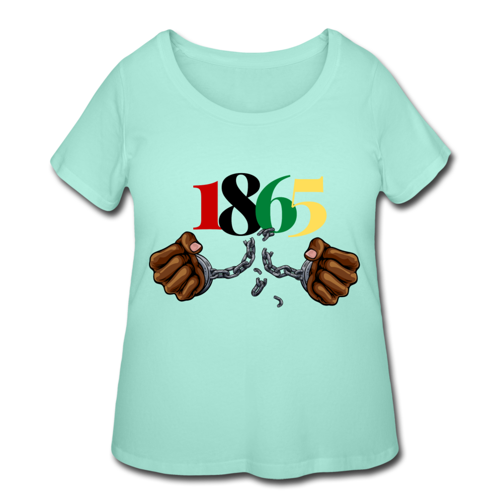 1865 Juneteenth Women’s Curvy T-Shirt - mint