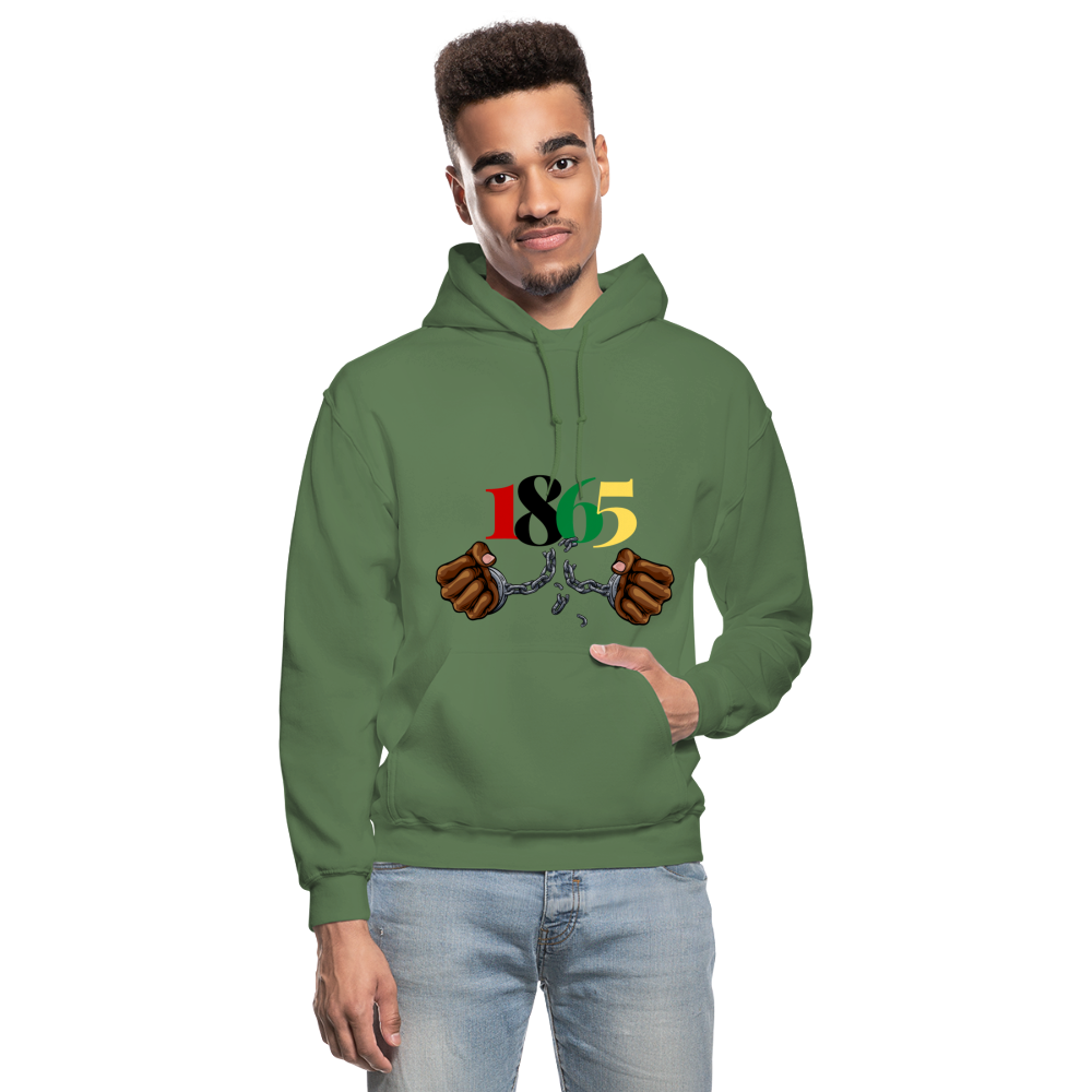 1865 Juneteenth Heavy Blend Adult Hoodie - military green