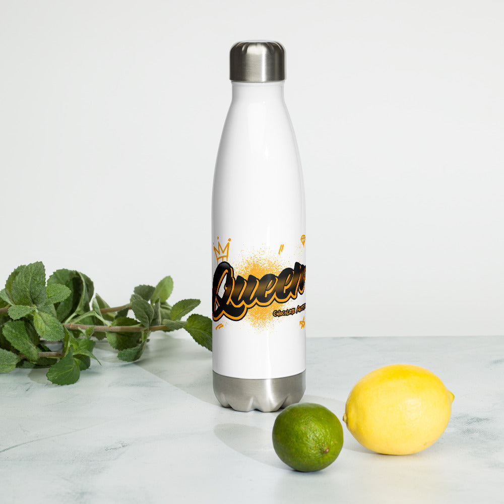 Queen Grafitti Stainless Steel Water Bottle