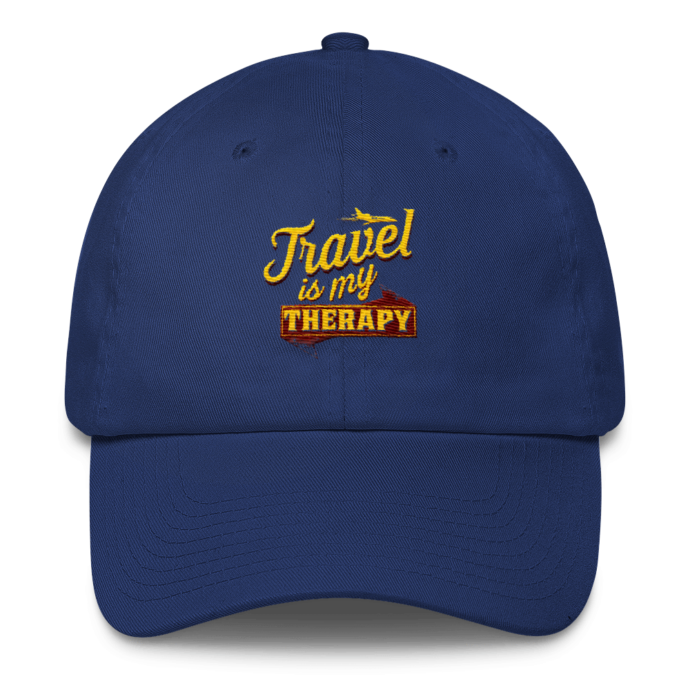 Travel is my Therapy Cotton Cap - Chocolate Ancestor