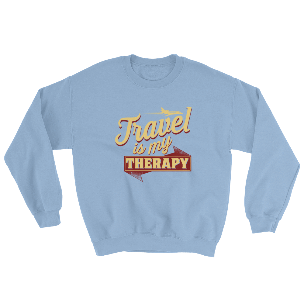 Travel is My Therapy Unisex Sweatshirt - Chocolate Ancestor