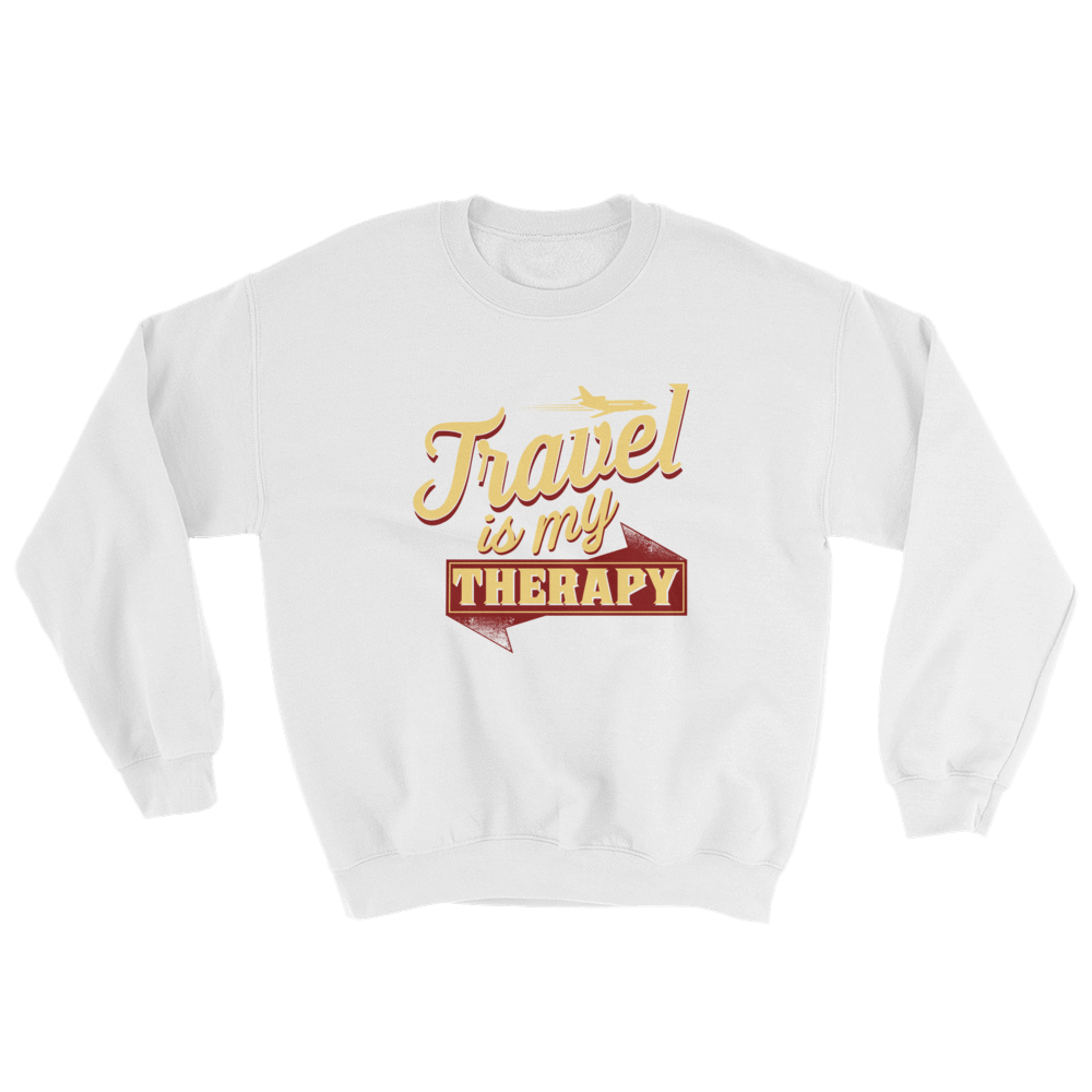 Travel is My Therapy Unisex Sweatshirt - Chocolate Ancestor